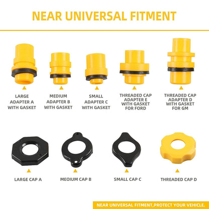 15-Pieces No Spill Coolant Filling Funnel Kit