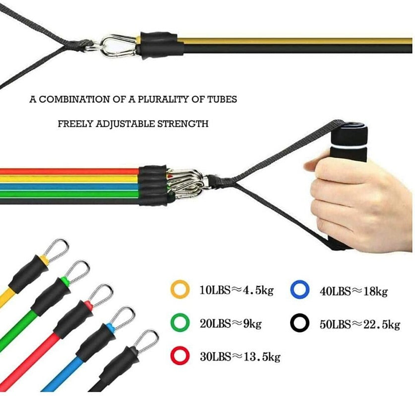 Fitness Exercises Resistance Bands Set