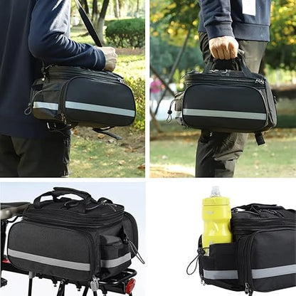 Waterproof Bicycle Rear Seat Bag – Multifunctional Pannier Rack Saddle Bag JS17606