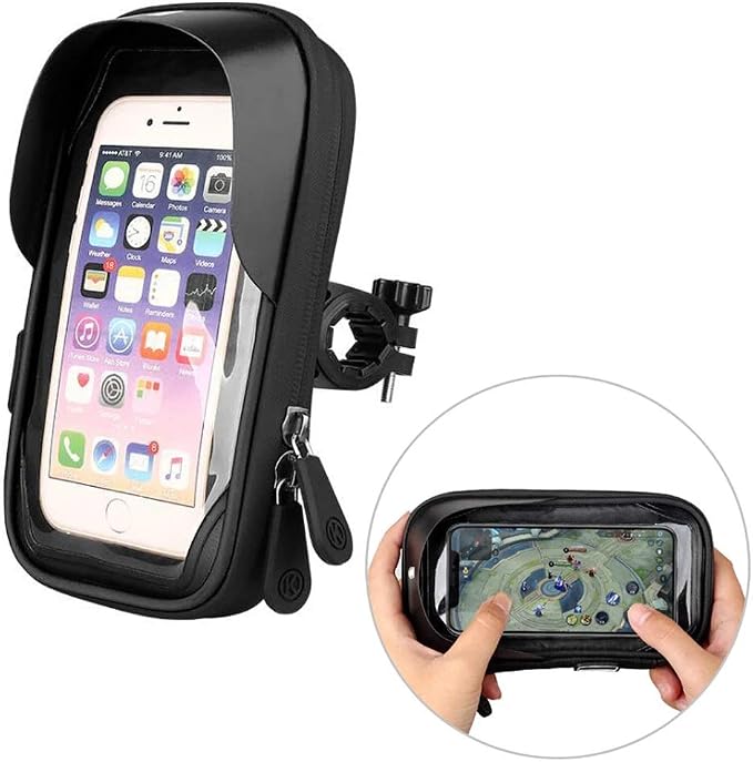 6.4 inch Universal Bicycle Phone Holder & Waterproof Handlebar Mount Bag TG116611
