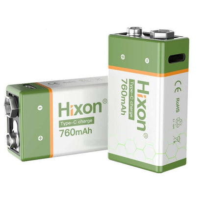 9V Li-ion 760mAh USB Rehcargeable battery 2 Packs