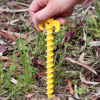 ECOTREK Screw Tent Pegs – 20cm Plastic Spiral Ground Stakes for Camping, Tarp & Outdoor Shelters JP52013