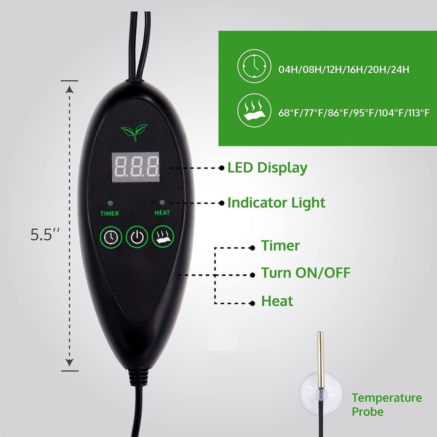 Seedling Heat Mat Plant Heated Pad 25x50CM