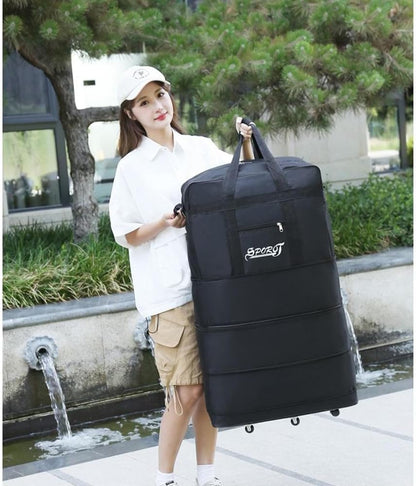 Expandable Extra-Large Travel Duffel Bag with Wheels – Waterproof & Lightweight (6 Wheels) BGMF7155