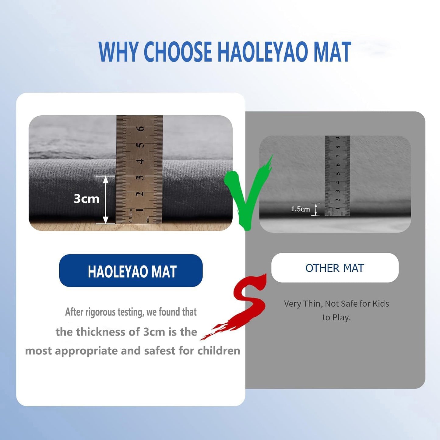 Soft Play Mat Baby Play Mat Memory Foam Soft-Touch Mat