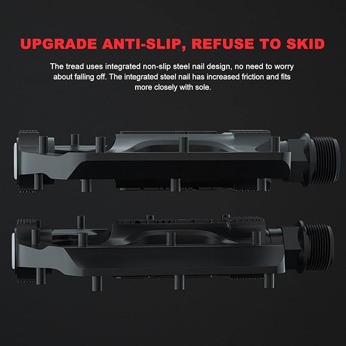 Mountain Bike Pedals LED Pedals Bicycle Flat Pedals (Black)