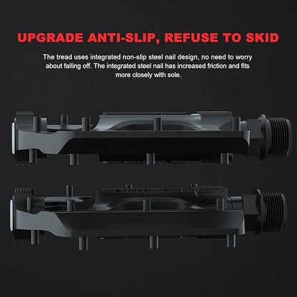 Mountain Bike Pedals LED Pedals Bicycle Flat Pedals (Black)