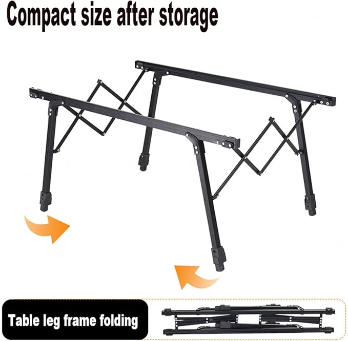 Aluminium Height Adjustable Egg Roll Camping Table – Portable Outdoor Table 89cm