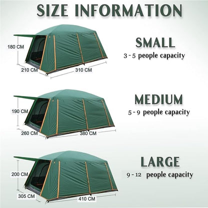 Family Tent –Double layers Waterproof-3 Size Two Colours Aavailable LCF91228
