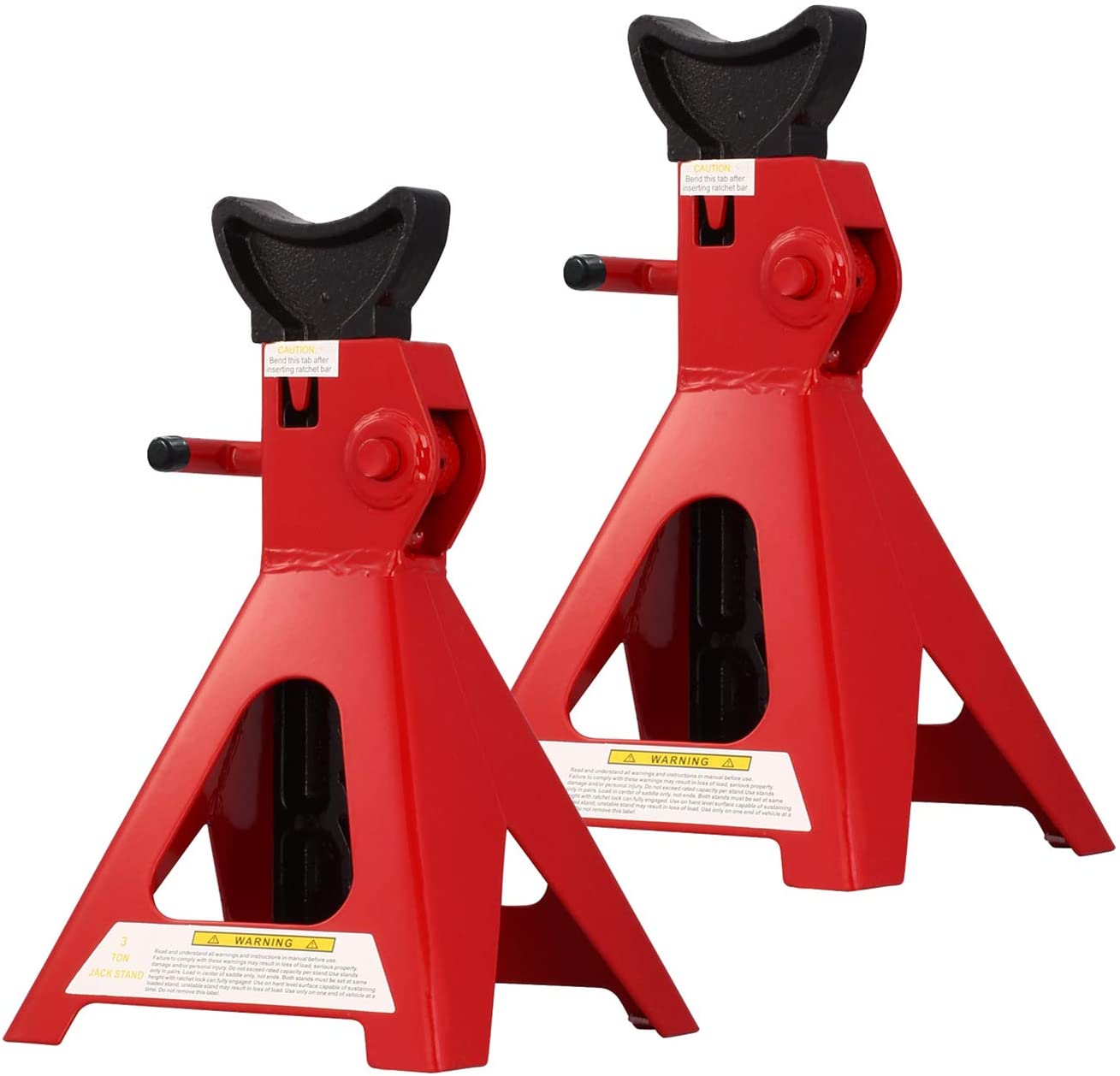 Axle Stand Pair Steel Jack Auto Stands, 3 Ton Capacity