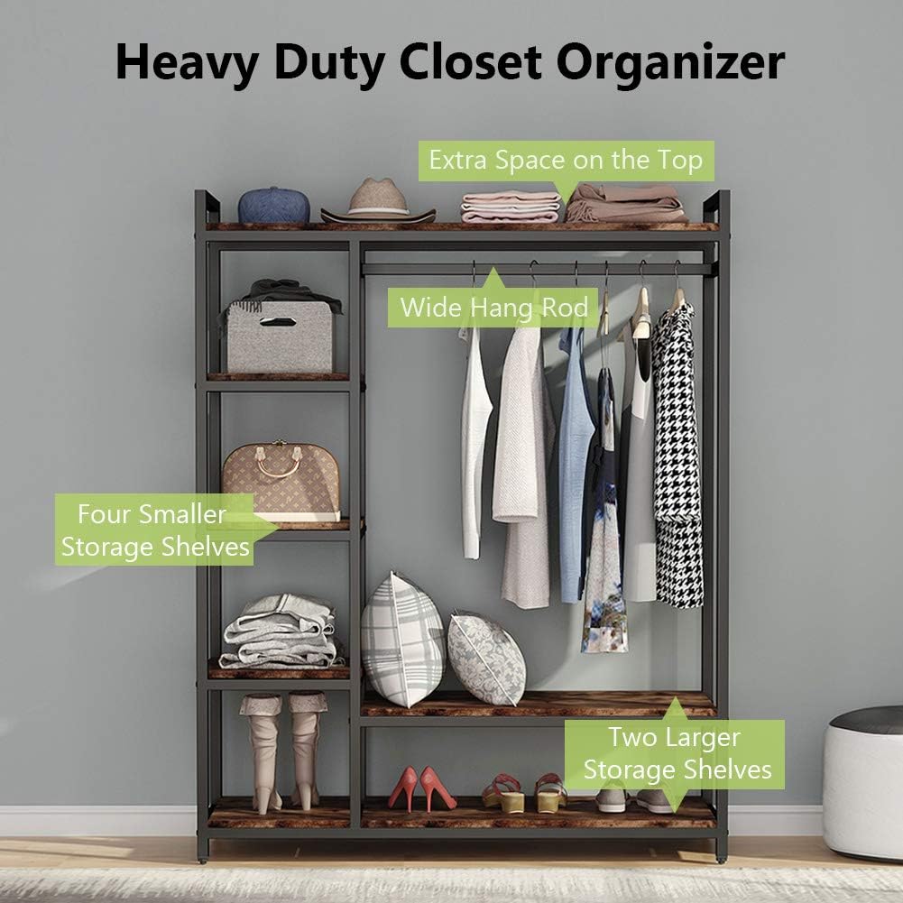 Metal Wardrobe Clothes Rack Clothes Organizer