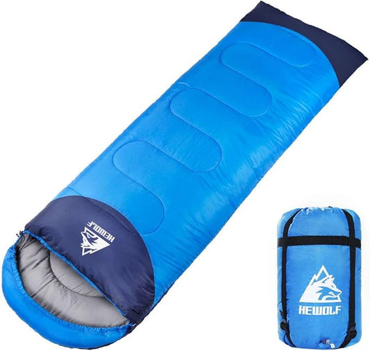 4-Season Adults Envelope Camping Sleeping Bag – Compact & Lightweight