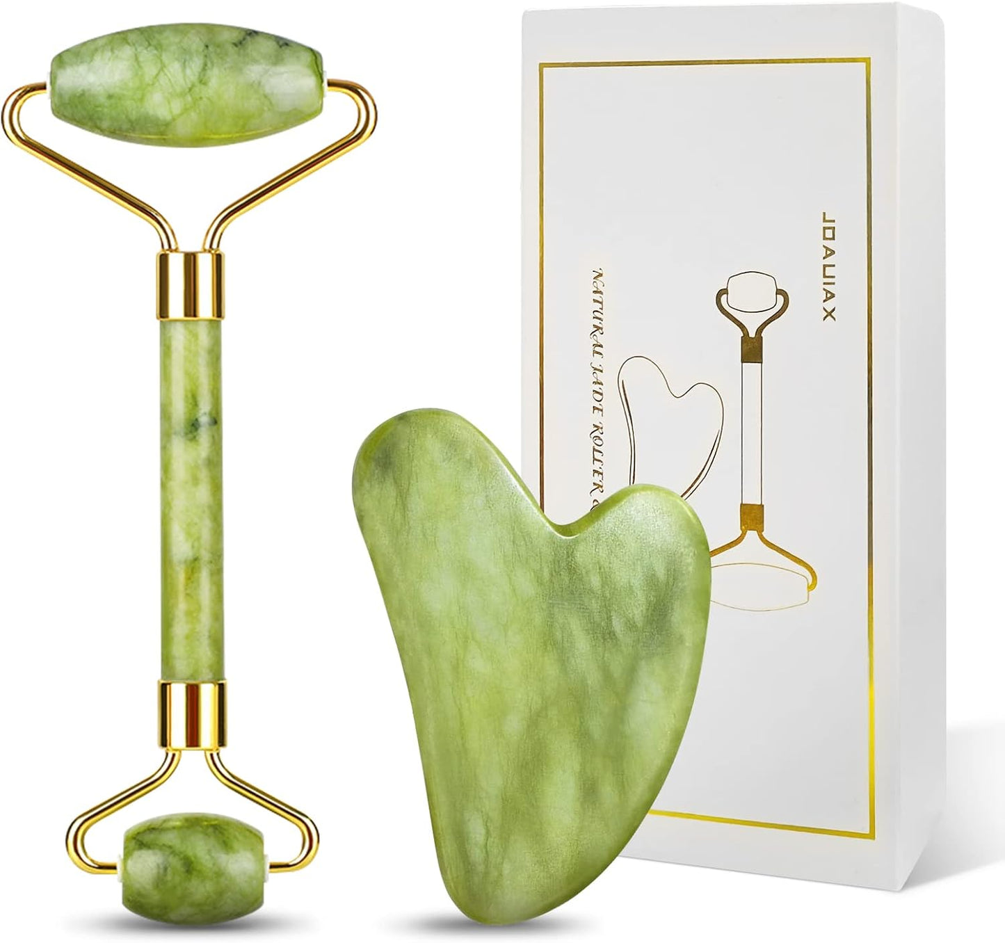 Jade Roller and Gua Sha Massager Set