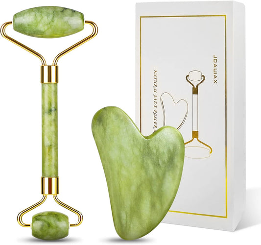 Jade Roller and Gua Sha Massager Set