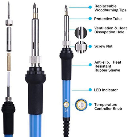 Wood Burning Pyrography Pen Kit