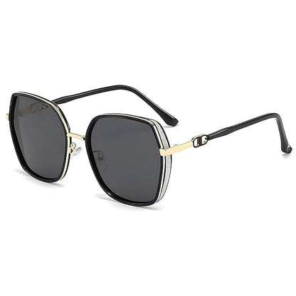 Ecotrek UV Protected Oversized Sunglasses for Women – Square Frame LX21-21