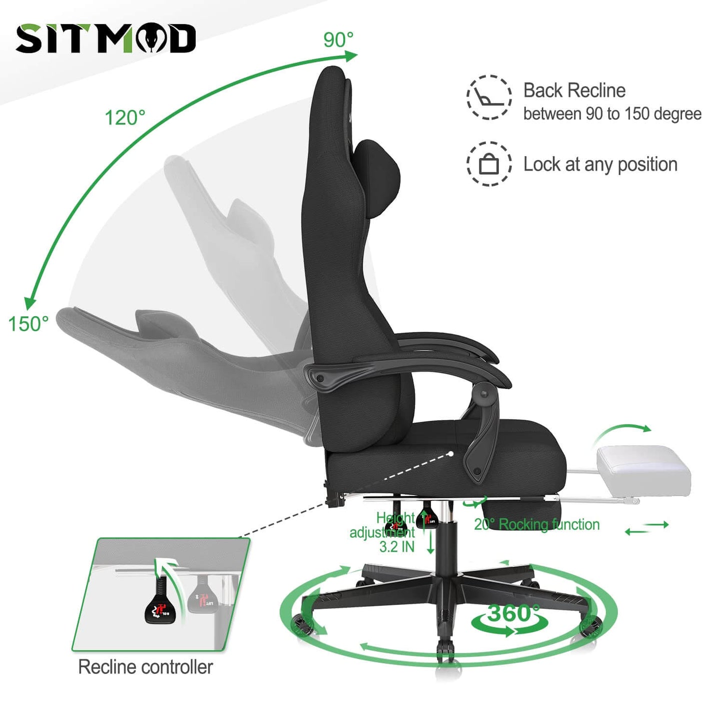 Gaming Chair Ergonomic Video Game Chair