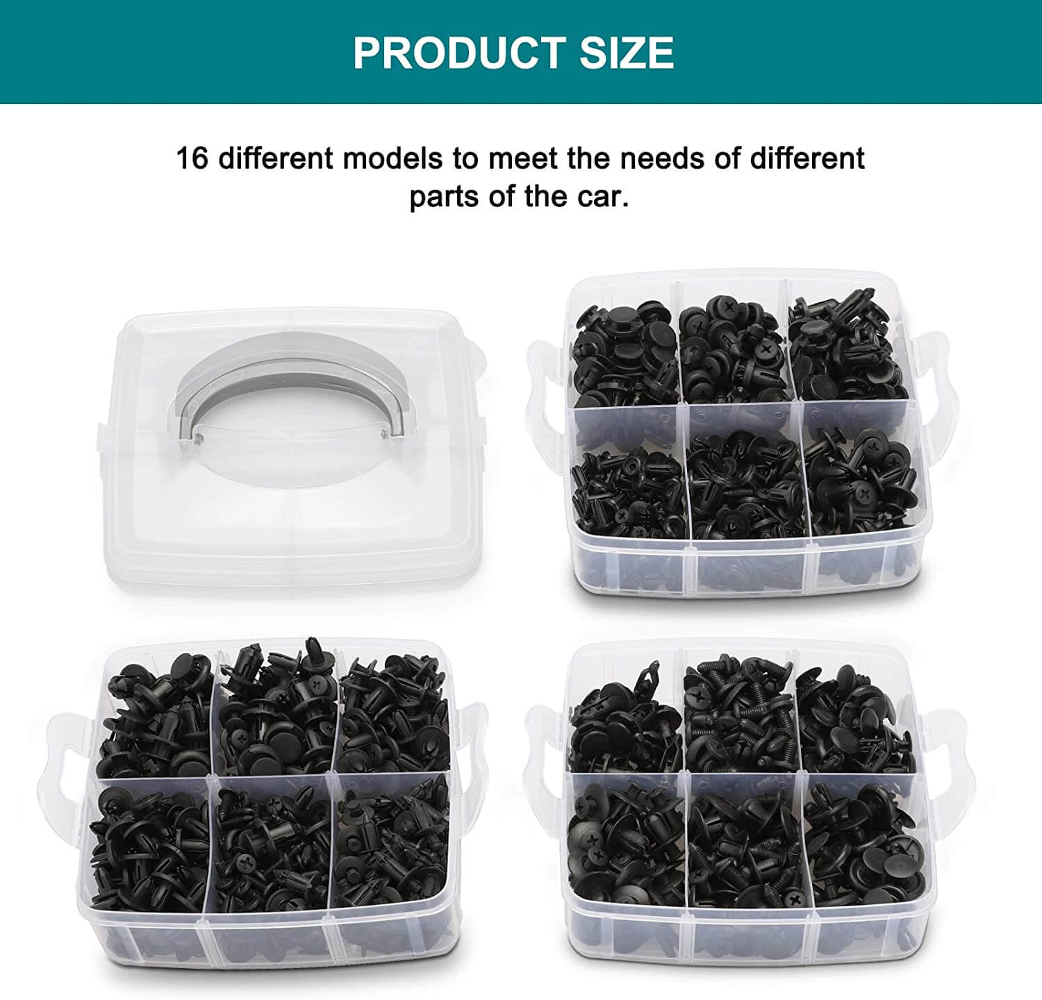 Plastic rivet fasteners set