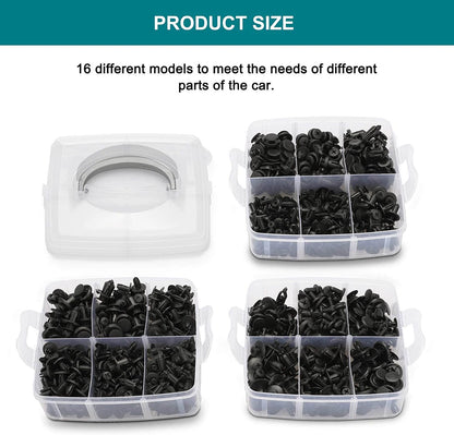 Plastic rivet fasteners set