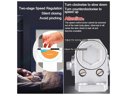 Automatic Door Closer Reversible