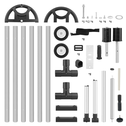 Pool Cover Roller 6.4 m Adjustable Swimming Pool Solar Blanket Reel