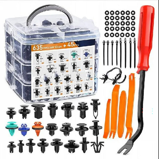Car body trim clips kit