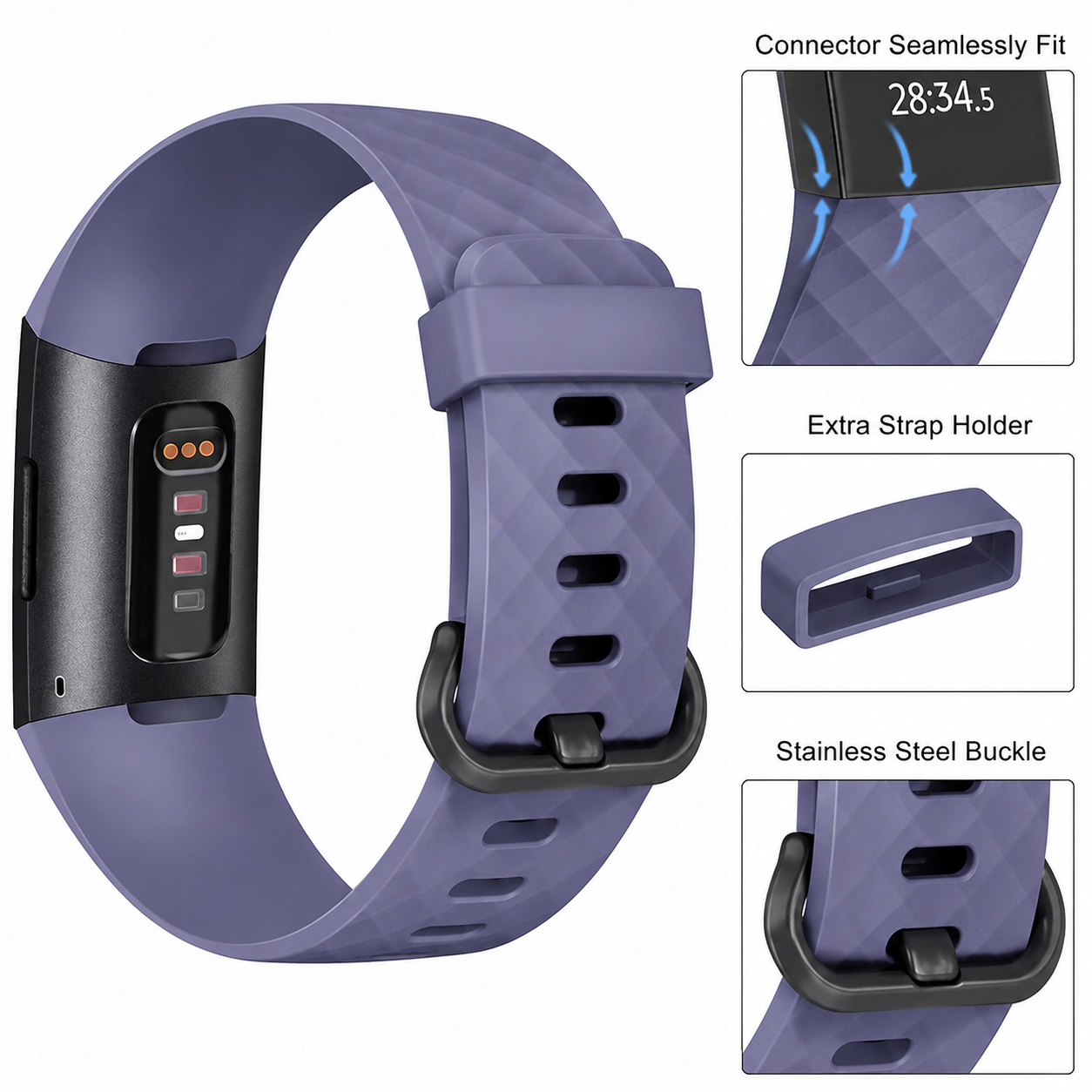 Fitbit Charge 3 / 4 Strap Fitbit Belt (Large)
