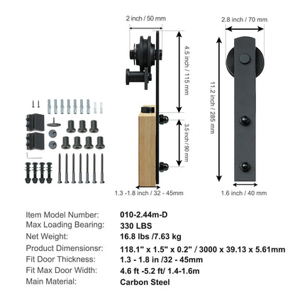Barn Door Hardware 2.5M