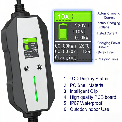 Portable EV Charger Type-1  10A