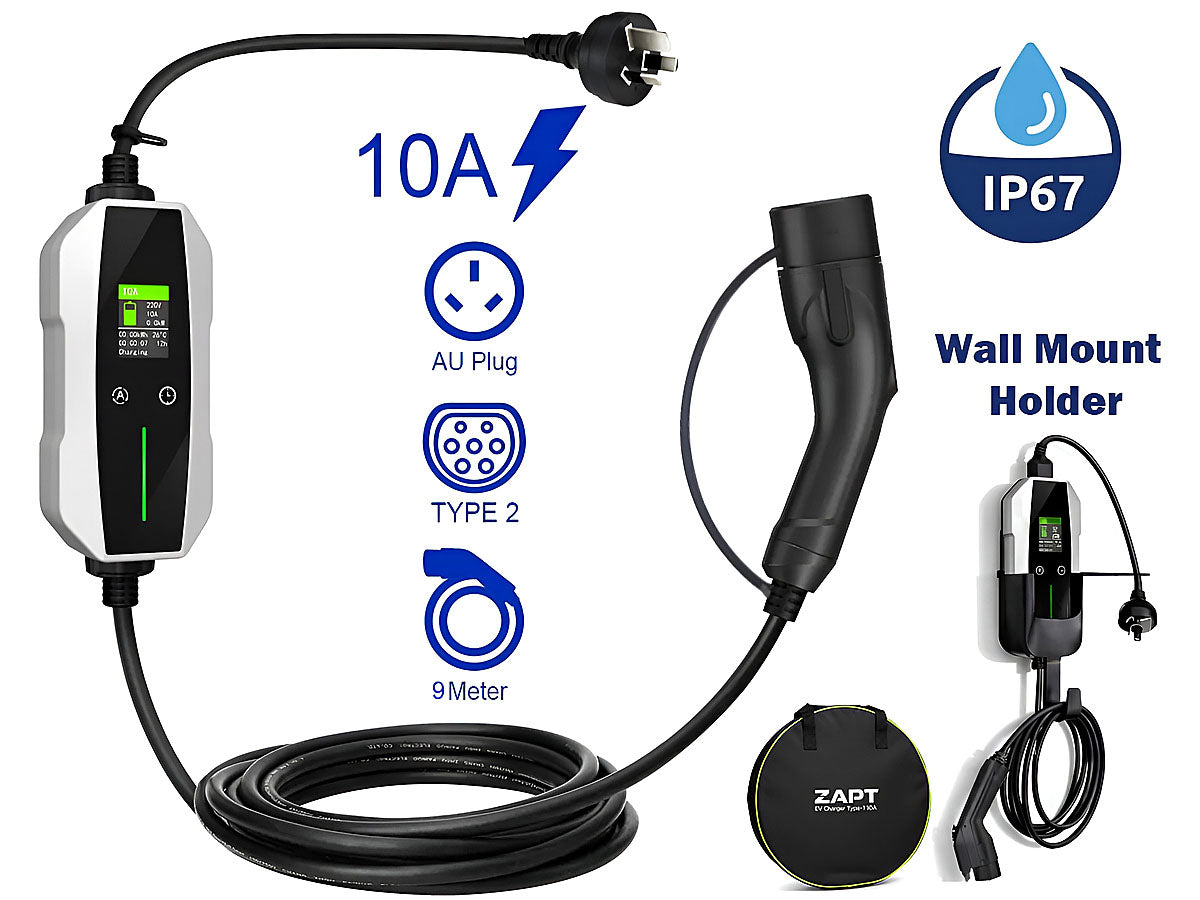 Portable EV Charger Type 2 (10A, 2.3kW)