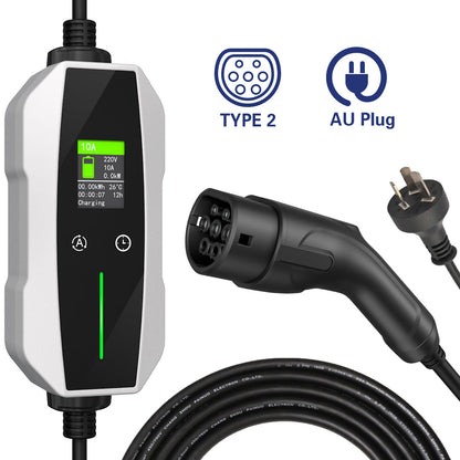 Portable EV Charger Type 2 (10A, 2.3kW)