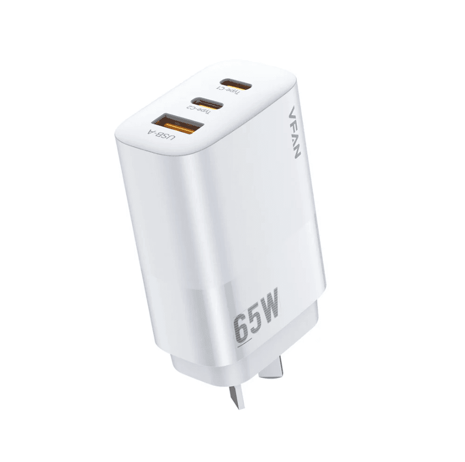 65W GaN Ultra Fast Charger – Triple-Port Charging Solution for All Your Devices