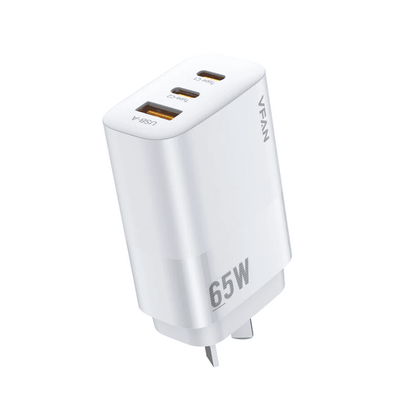 65W GaN Ultra Fast Charger – Triple-Port Charging Solution for All Your Devices