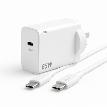 65W USB-C Fast Charger – Super Speed PD Charger with Cable Options