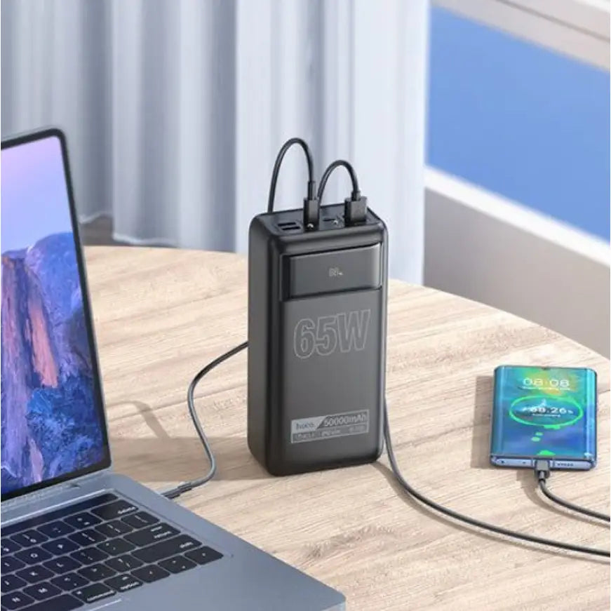 65W PD+QC Power Bank with LED % Display & Torch Light (50000mAh) – DB81A