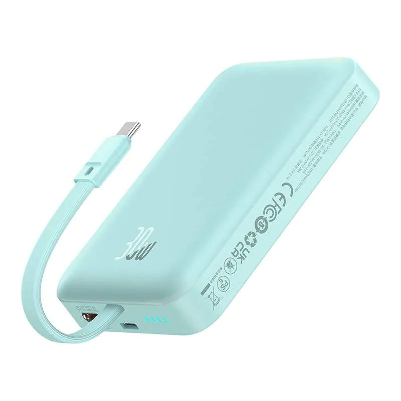 10000mAh Magnetic Magsafe Power Bank 30W Built-in USB-C Cable