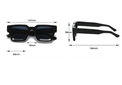 ECOTREK Square Sunglasses – Thick Frame Fashion Shades for Men & Women LX05