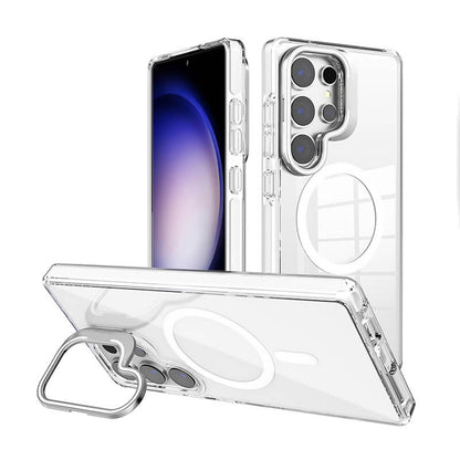 Compatible with Samsung S26 2026 Rita Series Invisible Kickstand Crystal Clear Magnetic Case