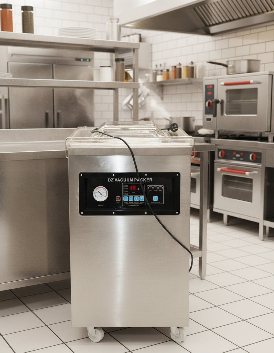 Commercial Food Vacuum Packer Stainless Steel Both Sides Seal