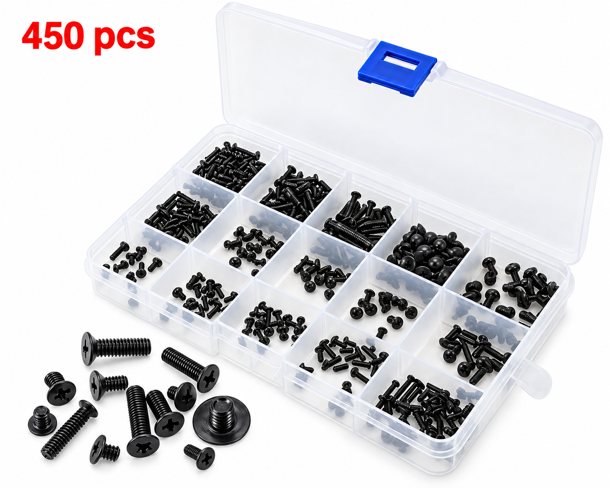 450pcs M2 M2.5 M3 Countersunk Laptop and Electronic Screw