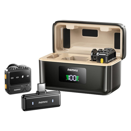 2 In 1 USB-C Wireless Lavalier Clip Microphone Mic Set