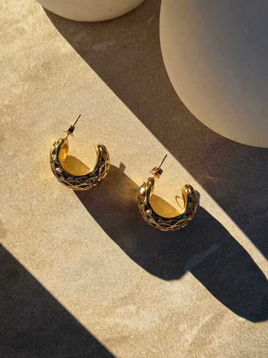 Kōhatu Koura Gold Earrings