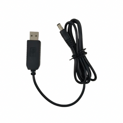 Barrel Jack Power Cable - 12V / 5.5mm x 2.1mm charger (Black) 1m