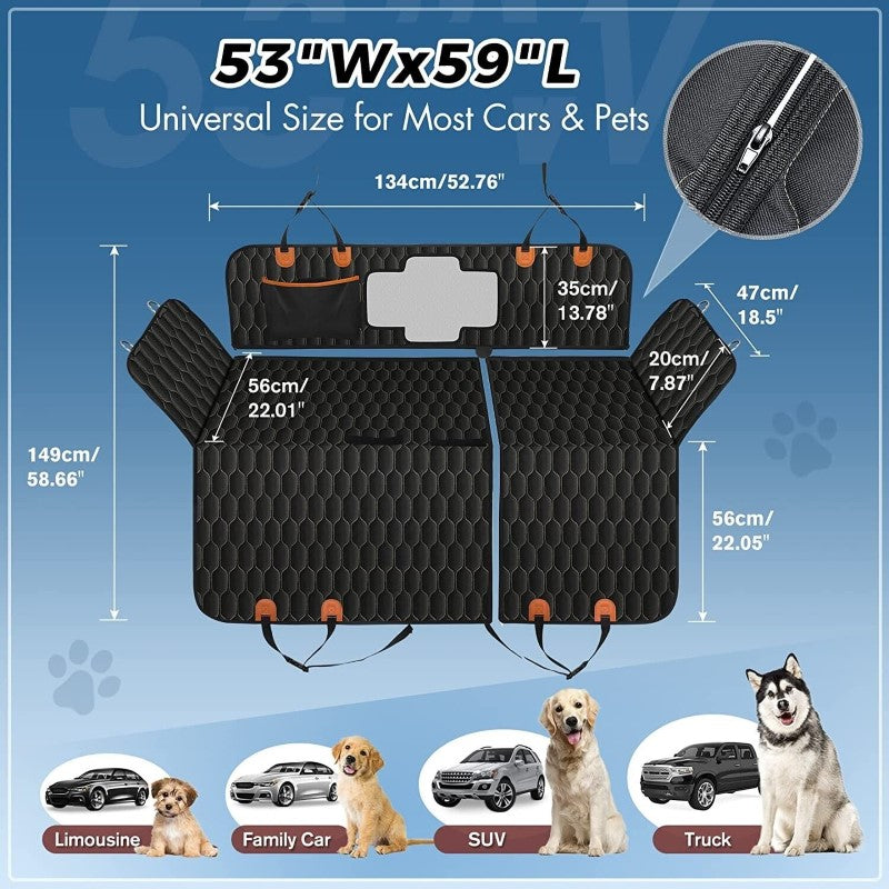 Back seat cover for dogs