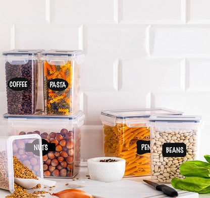 6 Pcs Plastic Food Storage Containers with Airtight Lids - Leakproof & Freezer