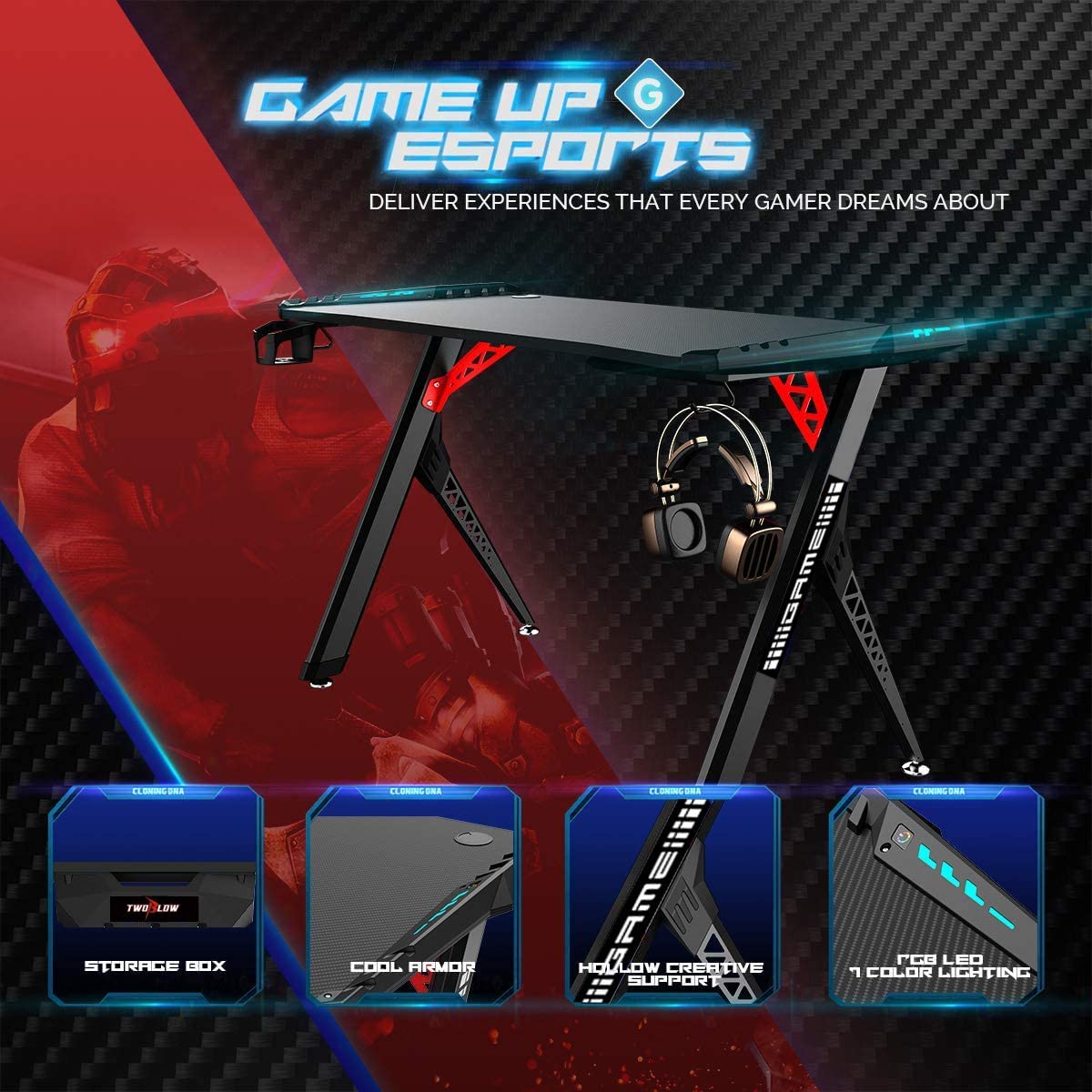 Gaming Chair With Gaming Desk Table