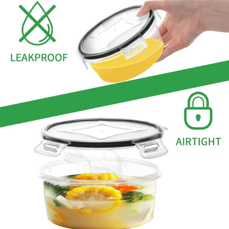 24PCs Plastic Food Storage Containers with Airtight Lids - Leakproof & Freezer