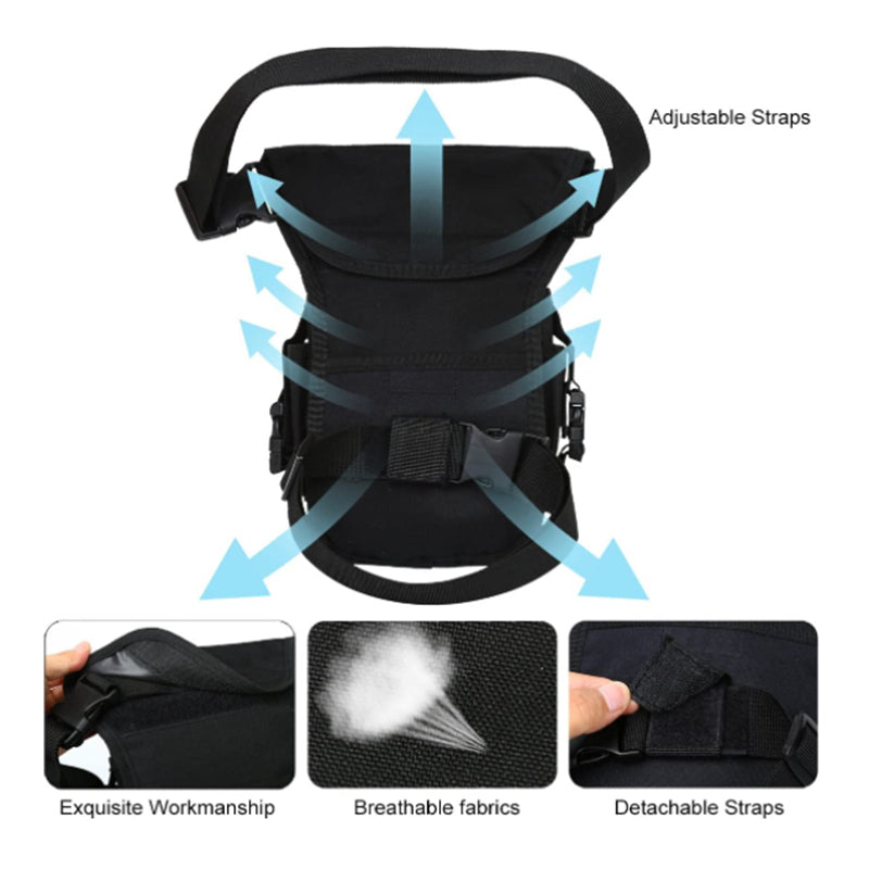 Men's Drop Leg Pouch Tools Bags Tactical Leg Bag Black