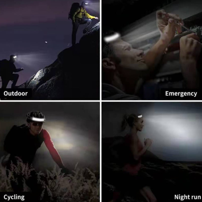 2-Pack Headlamp Rechargeable Head Lamp Head Light Wide Beam Led with Red Light