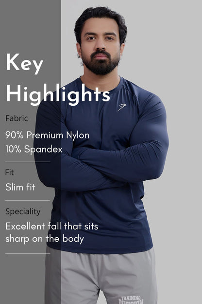 Bare Nylon Fullsleeves T-shirt Navy